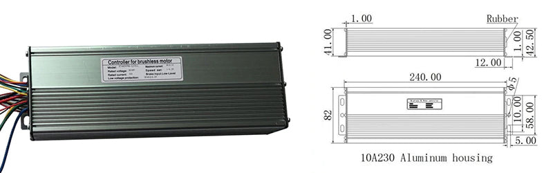 Sensored Brushless Motor Controller 48V 1500/2000W 18-FET 45A KT Sine Wave