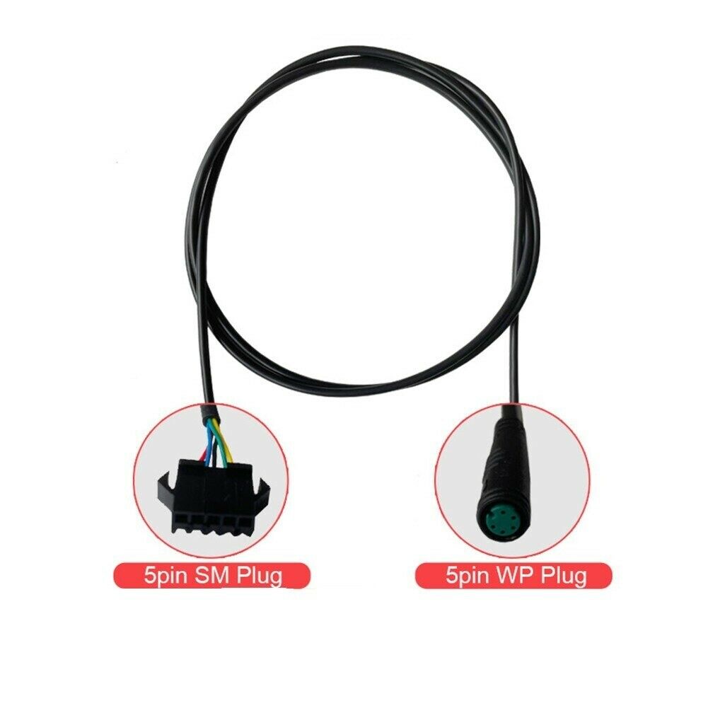 Waterproof 5-pin Julet to JST-SM KT LCD Display Adapter Converter Cable Ebike