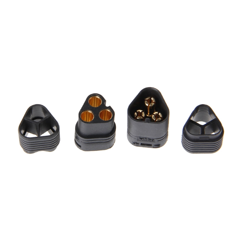 Black AMASS MT60 3-Pole 3.5mm Brushless Motor RC Pair Connector Plug Socket 60A