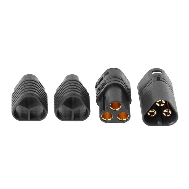 Black AMASS MT60 3-Pole 3.5mm Brushless Motor RC Pair Connector Plug Socket 60A