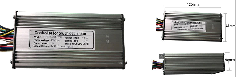 Sensored Brushless Motor Controller 36V/48V 1000W 9-FET 25A KT Sine Wave