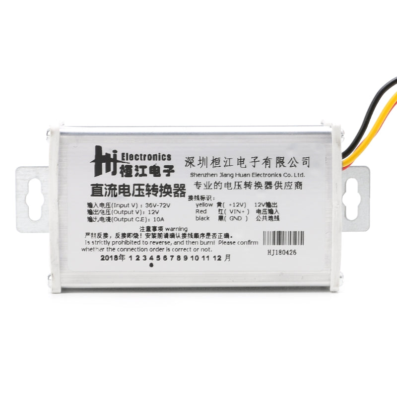 DC 36V 48V 60V 72V - 12V 10A Weatherproof Voltage Converter Electric Vehicle