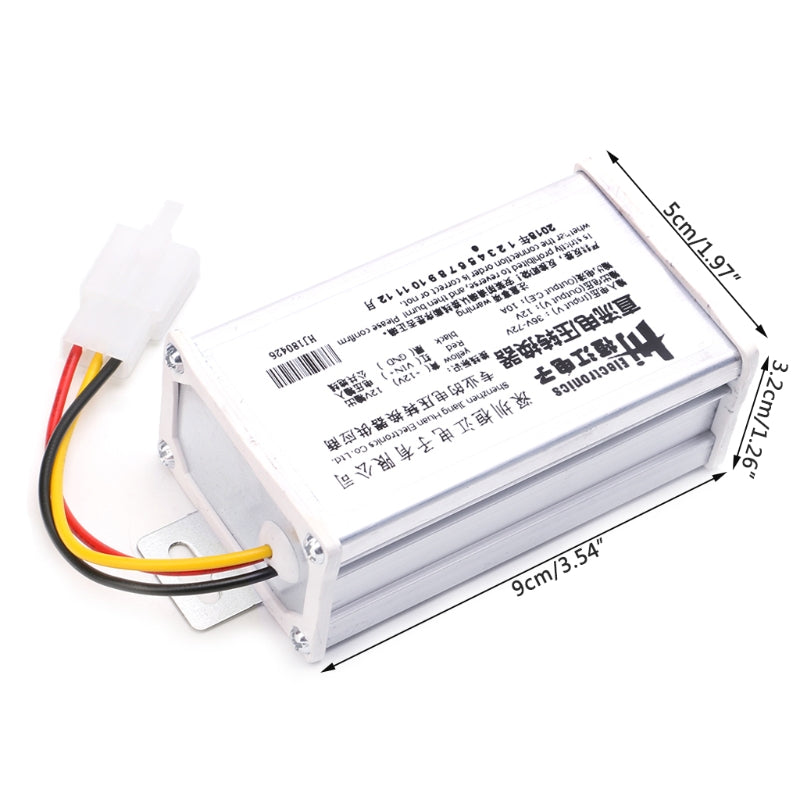 DC 36V 48V 60V 72V - 12V 10A Weatherproof Voltage Converter Electric Vehicle