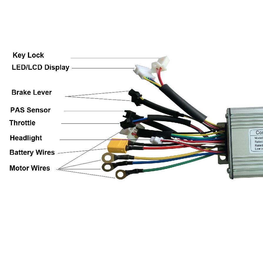 Sensored Brushless Motor Controller 36V/48V 1000W 9-FET 25A KT Sine Wave